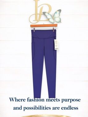 Lululemon NWT Fast and Free Ha Tight 28" Pockets size 8 Brilliant Blue